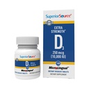 Fuente Superior Vitamina D3 10000 UI, Tablas MicroLinguales de Disuelva Rápido, 100 Cuenta, Ayuda a promover Huesos y Dientes Fuertes, Apoyo Inmunitario, Ayuda a mantener la función muscular saludable, No GMO