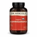 Dr. Mercola Organic Ashwagandha - Supports Energy Production & Adrenal Health - 800 mg Por Serving - Non-GMO, Gluten-Free &amp; Soy-Free - Certified USDA Organic - 180 Capsules (90 Servings)