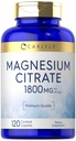 Carlyle Magnesium Citrate Ø 1,800mg ← 120 Coated Caplets ← Vegetariano, No GMO y Gluten Free Supplement