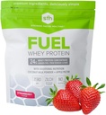 SFH Fuel Whey Protein Powder Great Tasting Grass Fed Whey  suya MCTs " Fiber for Energy TEN All Natural TEN Soy Free, Gluten Free, No RBST, No Artificial Flavors (Strawberry (1.6lb Bag))