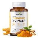 Turmeric y jengibre cápsulas sometidas Turmeric Curcumin con Ginger(120 capsules) 500mg vidasMejor turmérico con Ginger Suplemento permanente3rd Party Lab Tested