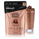 Keto Collagen Shake (Chocolate) - con aceite de coco, prebióticos, péptidos de colágeno hidrolizado Grass Tipo I " III, bajo carbohidrato, sin gluten, 1,78lbs. (810g)