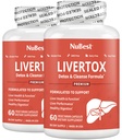 LiverTox - Advanced Liver Detox " Cleanse Formula - Herbal Liver Support with Milk Thistle, Turmeric, Artichoke, Dandelion, Beet " Zinc Helps Liver Function " Digestion ⋅ Pack 2