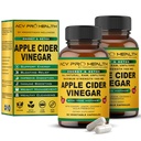 Cápsulas de vinagre de manzana 2-Pack ACV Pro Certified Organic with Mother ACV Pills Detox Cleanse Acid Reflux Relief Support Suplemento Ginger Root Cayenne Pepper Powder