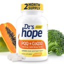 PQQ CoQ10 - PQQ 20mg Con CoQ10 100mg, suplemento PQQ con Coenzyme Q10 Suplemento Apoya la salud cerebral, 60 cápsulas vegetarianas - 1 cápsula por servicio