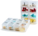 2 Packs Caja semanal de Organizador de Píldora de Viajes con Caja extraíble de 7 Días, Contenedor de Píldora Moda para Medicina, Vitamina, Suplemento