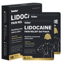Sumifun 4% Lidocaine Patches, 18 Conde Long Plaster Patch para rodillas, hombros, músculo, articulaciones con ingredientes naturales, Patch extendido con Lidocaine FSA o HSA Eligible