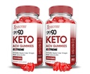 Laboratorios Justificados (2 Pack Go 90 Keto ACV Gummies Extreme 2000MG Go90 Keto Gummies Apple Sider Vinegar Formulado con Pomegranate Beet Juice Powder B12 Vegan Non GMO 120 Gummys