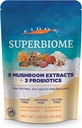 Eidon SuperBiome, Mushroom Probiotics Powder Blend, Gut Balance, Microbiome Health Supplement with Organic Reishi, Chaga, Lion's Mane, Cordyceps, Turquía Tail, Shitake, Maitake, Phelinus, 30 Servings