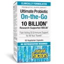 Factores naturales, TravelBiotic, apoya la salud fría e inmunitaria, suplemento probiótico estable de la plataforma, 10 millones de CFU, Vegan, 60 cápsulas (60 porciones)