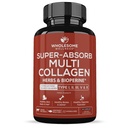 Píldoras de colágeno multiabsorb (Tipo I II III V X) Héroes orgánicos " Bioperina - Cabello, piel, uñas - Péptidos hidrolizados Suplemento de proteínas para hombres de mujeres " (90 cápsulas)