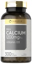 Calcio de Carlyle 1200 mg con vitamina D3 TEN 300 Softgels TENIDO NO GMO Y Gluten Suplemento Gratis