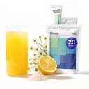Ayuda al sueño Polvo - Bebida calmante para el sueño profundo con Safrón Liposomal, Magnesium & PharmaGABA Suplemento natural libre de melatonina para reducir el estrés y mejorar la calidad del sueño Chamomile Lemonade 28 Sticks
