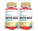 (2 Pack) Speedy Keto ACV Gummies Advanced Formula 1000MG Speedy Keto Gummies Apple Sider Vinegar Formulado con Pomegranate Beet Juice Powder B12 Vegan Non GMO 120 Gummys