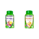 Vitafusion Omega-3 Berry Lemonade Heart Health Gummies 120 Conde y Orange Flavored Vitamin C Gummies para Immune Support 150 Conde