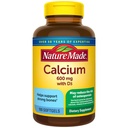 Nature Made Calcio 600 mg con vitamina D3, Suplemento dietético para el soporte de huesos, 100 Softgels
