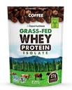 Opportuniteas Grass Café Whey Protein Isolate Powder - 27g Protein Powder Sin Sweeteners artificiales, 60 mg de cafeína, Vacas sin hormonas - 5lb