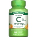 Verdad Chewable Vitamina C con Rose Hips TENIDO 1000 mg TENED 60 Tablets TEN Vegan, Non-GMO & Gluten Free Supplement