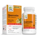 Terry Naturalmente Quercetina con vitamina C Absorción Reforzada - Suplemento de Quercetina para Apoyo Inmunitario &amp; Salud Celular - Suplemento Respiratorio para Sinus &amp; Lung Health - 60 cápsulas