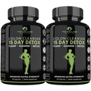 THE ENCLARE NUTRITION 15 Day Detox Cleanse for Weight Loss. Advanced Gut Support for Women &amp; Men. Colon Cleanse Laxatives for Constipation &amp; Bloating Relief. Gut Cleanse Probiotic Diet Pills 60ct (2)
