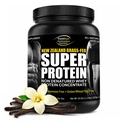 Fortifeye Super Nueva Zelanda Grass Fed Whey Protein Vanilla Flavor, 40 Serviciones, 2 Pack - No Destacado Orgánica Gras Fed Whey Protein Polvo para el entrenamiento, Nutrición Deportiva &amp; Mejorar Sistema Inmunitario