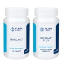 Klaire Labs Interfase Plus (120 Capsules) + Serralase (180 Tablets) - Multi-Enzymes, Serratia Peptidase " Bromelain 'Digestive Enzymes - Gastrointestinal System, Gut Flora, Biofilm " Detox