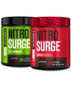 Nitrosurge Pre-Workout Jacked Factory Nitrosurge en cereza negra &amp; cereza negra Nitrosurge Terogénico Pre-Workout para Hombres &amp; Mujeres