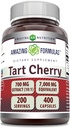 Amazing Formulas Tart Cherry Extract 700 Mg Extract (10:1) Por Serving Capsules Suplemento Silencio Equivalente a 7000 Mg ← Non-GMO TEN Gluten Free ← Made in USA (400 Count, 1 Pack)