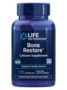 Restauración de bonificación de la vida Suplemento de calcio, vitamina D3, magnesio, hierro, zinc, manganés, silicona, ayuda a mantener la densidad sana del hueso, libre de gluten, no GMO, 120 cápsulas