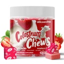 Bovine Colostrum Chews Suplemento con probióticos para Gut Health, Bloating, Immune Support, Skin, Hair Growth and Beauty - Strawberry Flavor (60 Servings)