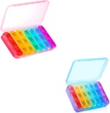 Asprink Pink and Blue Pill Organizer 3 veces al día - Semanal Pill Box 3 veces al día - Daily Pill Box 7 Day Medicine Organizer, Big Pill Case Pill Box 3 veces al día, Travel Pill Organizer