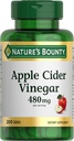 Bombillas Bounty Apple Sider Vinegar 480mg, Vegetarian Supplement Plant Based, 200 Tablets