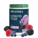 Organikа Electrolitos con polvo colágeno mejorado para hombres de mujeres - 13 oz - Wild Berry-Flavored Electrolyte " Collagen Drink Mix - Deep Hydration, Mobility, Skin, Hair, " Nails