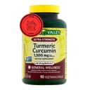 Suplemento Turmérico del Valle de Primavera Silencio Suplemento de Curcumina Turmérica, Ultra Fuerza 1,500 mg, 90 Cuenta + Pegatina STS.