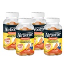 Airborne 750mg Vitamina C Immune Support Suplemento Gummies for Adults, Zesty Orange Flavor, Gluten Free Crafted Blend with Powerful Antioxidants Vitaminas A C &amp; E, 63 Gummies (4 Pack)
