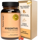 Future Kind Vegan Multivitamins - Glass Bottle " Made for Vegans with Omega 3 DHA, EPA, Vitamina B12 " D3 for Energy, Focus, " Mood (60 Softgels)