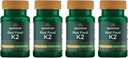 Swanson Maximum Strength Vitamin K2 (Menaquinone-7)-Vitamin Supplement Supporting Cardiovascular and Bone Health-Made from Japanese Natto to Help Regulate Calcium (30 Softgels, 200mcg Cada) (4 Pack)