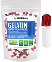 XPRS Nutra Size 3 Empty Capsules - 100 Conde Empty Gelatin Capsules - Pills DIY Capsule Filling - Pure Bovine Pill Gel Caps Fillable for Do-It-Yourself Vitamins and Supplements (Clear Red/White)
