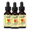 NILDLIFE ESSENTIALS Vitamina D3 gotas para niños, niños, niños pequeños - gotas de vitamina D líquido, 500 UI por gota, Immune & Bone Health Support, Natural Berry - 1 Fl Oz (Pack of 3)