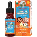 MaryRuth Organics CoComelon Vitamina D3 K2 Liquid Drops for Toddlers ← Vitamina K2 D3 Suplemento para niños Edades 1-3 Silencio Calcium Absorption ← Strong Bones ◾ Orgánica  Sugar Free ← 15 mL