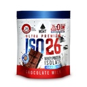 ISO26 Grass Fed Whey Protein Isolate sin edulcorantes artificiales. Naturalmente endulzado con fruta de monje, 1,6 libras, 24 servidumbres, leche de chocolate.