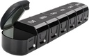 Organizador de píldoras diarias, 7 Compartimientos Detallable Caja de Medicina Container, Negro, Tamaño de viaje Recordatorio de Planificador de vitaminas, Almacenamiento de medicamentos portátiles de 7 días para medicamentos, aceites de pescado, suplementos