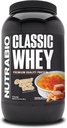 NutraBio Classic Whey Protein Powder- 25G de Protein Per Scoop - No Fillers, Colores artificiales, conservadores - Caramel Creme Brulee, 2 libras