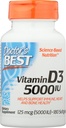 Mejor vitamina D3 5000IU, no GMO, 180 Softgel (Pack of 1)