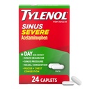 Tylenol Sinus Severe Daytime Cold &amp; Flu Relief Medicine Caplets, Non-Drowsy Pain Reliever, Fever Reducer Expectorant & Decongestant, Acetaminophen, Guaifenesin " Phenylephrine HCl, 24 ct