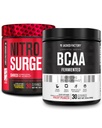 Fábrica Jacked Nitrosurge Shred Thermogenic Pre-Workout en Blueberry Lemonade &amp; BCAA en Fruit Punch para Recomposición Corporal, Construcción del Musculo y Recuperación