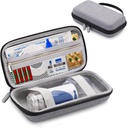 Caja de Nebulizadores Portables para Viajes, Casos Inhaladores para Máquina Asma de Adulto Infantil, Organizador de Suministros Médicos, Casos de Organizador Electrónico para Cord, Cargador (Grey)