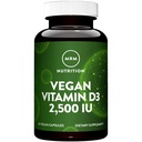 MRM Nuturition Vegan Vitamina D3 2,500 UI ← Bone + Immune Health Silencio Hecho de lichenes Silenciosos Calcium Absorption ← Vegan + Vegetarian Friendly ← 60 Servings