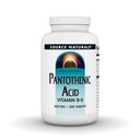 Fuente Naturales Ácido Pantoténico 500 mg Vitamina B-5 Suplemento dietético - 200 Tabletas