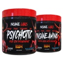 Insane Labz Hellboy Bundle, Psychotic Hellboy Pre Workout e Insane Amino BCAA, Aumentar Masa muscular, Fuerza, Enfoque y Tiempo de Recuperación, Blue Raspberry